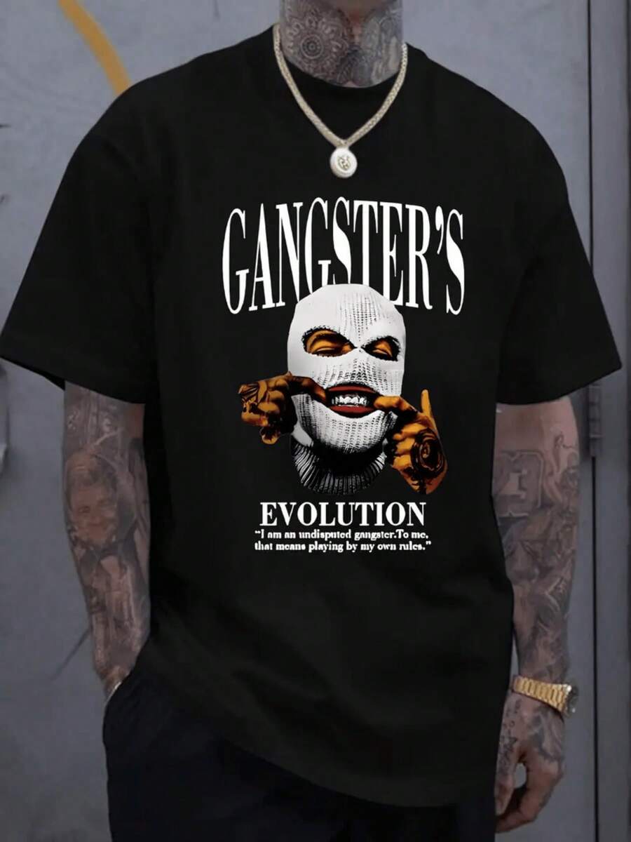 Herren-T-Shirt - Entspanntes Design, bequemer und luftiger Polyesterstoff, Rundhalsausschnitt und kurze Ärmel für den täglichen Sommergebrauch. - Schwarz - Übersicht 1
