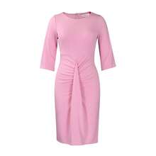 Nuevo vestido lápiz elegante y plisado de moda europea y americana para mujer. - Blanco - Ver 7