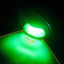 1 Set Red + Green LED Navigation Lights, Marine Lighting Signal Indicator Lights, Bow Lights, Suitable For Powerboats And Small Yachts Navigation Lights, Off-Road Lights - 船用警示燈 - 查看 3