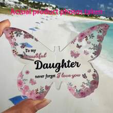 1pc Decorative Craft Gift, Cute Birthday Gift For Daughter, Acrylic Butterfly Shaped Souvenir, Birthday/Graduation Gift From Parents To Lovely Daughter - Baby Pink - View 11