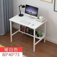 Escritorio, mesa de ordenador para dormitorio, mesa de juegos, mesa blanca, mesa de ordenador para casa, mesa de maquillaje para niñas, mesa sencilla para estudiantes - Mesa mejorada de 100 cm | Color madera silvestre - Ver 8