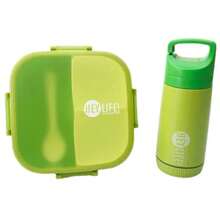 Lunchera Hermética Con Vaso Y Cubiertos Libre De Bpa, lonchera kids portatil BUEN PROVECHO - Morado Violeta - Ver 5