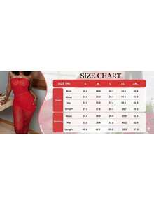CALEBGAR Sexy Strapless Sheer Bodycon Dress Lingerie Set With Gloves - 黑色 - 查看 7