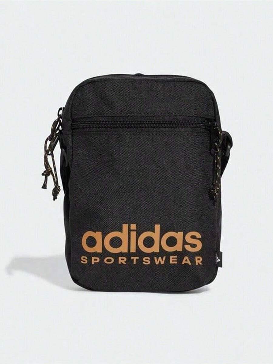 Adidas 阿迪達斯男包女包2025新款運動肩背包時尚戶外出行休閒包情侶斜挎包 - 黑色 - 查看 1