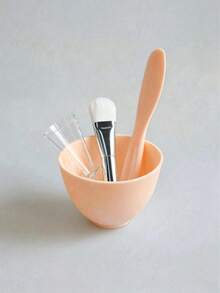 Silicone Face Mask Bowl And Brush Set, Soft Mask Mud Mixing Tool For Beauty Salon, DIY Skincare Kit - Multicolor - View 14