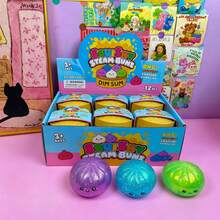 1pc Style Stress Relief Toy, Highly Attractive Soft Silicone Squeeze Dumpling Slow Rebound Squishy, Glitter Dumpling Squishy With Box 7 Colors Dumpling Squeeze Toy, Soft Touch Slow Rebound, Relaxing Toy Squeeze Without Deformation, Suitable For Classroom Rewards, Party Gifts, Birthday Gifts, Holiday Gifts - Multicolor - View 2