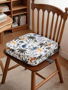 1pc Portable Kids Booster Seat Cushion, Cartoon Print Thick Toddler Dining Booster Seat Pad With Anti-Slip Straps, Soft Thickened Printed Chair Pad, Suitable For Dining And Learning Desk - Multicolor - View 10