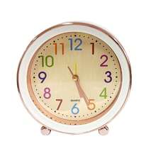 Analog Alarm Clock, Modern Design, Numbers And Colors - Blanco - View 7