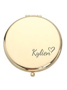 Customized Makeup Mirror, Can Be Engraved, Elegant Stainless Steel Material, Bridesmaid Gift, Birthday Flower Makeup Mirror, Women's Pocket Mirror, Bridesmaid Thank You Gift, Bride Wedding Gift ,Forever Love, Bridesmaid Proposal, Gift For Her - Multicolor - View 17