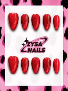 Zysa 10pcs Handmade Nails Press On Nails Short Nails For Summer Vacation Graduation Party - Multicolor - View 1