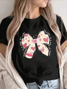 1 Piece Of Lightweight Casual Top In Lavender Tones, With A Soft And Breathable Design And A Delicate Gradient Pattern, Ideal For Leisure Activities In Spring And Summer. - Black - View 1