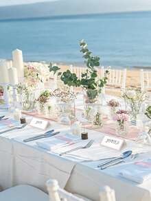 30/10pcs Pink & Blue Gender Reveal Place Cards, Folded Table Cards, Perfect For Wedding Place Cards, Buffet Food Labels, Banquet Tables, Cocktail Parties And Name Cards, Boy/Girl Birthday Party Thank You & Blessing Cards, Baby Shower - Multicolor - View 2