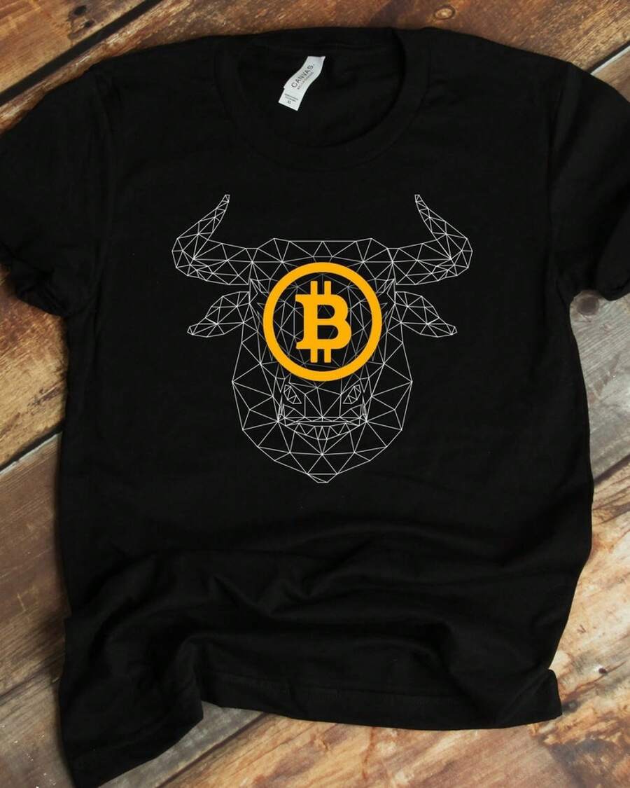 Tops para Mujer, Tops para Adolescentes, Playeras de Mujer, Camiseta Bitcoin Bull, Camiseta Bitcoin, Camiseta Blockchain, Sudadera de Criptomoneda, Camiseta sin Mangas, Sudadera con Capucha, - Negro - Ver 1