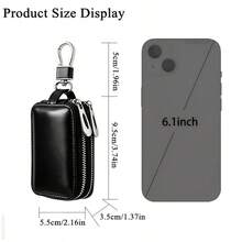 Dompet Kunci dengan Jendela Transparan, Gaya Sederhana, Dompet Koin dengan Resleting Ganda, Tempat Kunci Mobil Satu Bagian, Hadiah Halloween, Hadiah Hari Guru, Hadiah untuk Pria, Hadiah untuk Wanita - MultiWarna - View 5