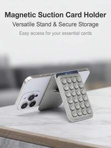 Air Cushion Suction Cup Magnetic Phone Card Holder Compatible With Apple 17/16/15/14/13/12/Mini/Plus/Pro Max Series Phone Case Card Sleeve, Slim, Wear-Resistant, Waterproof, Anti-Theft, Shockproof, Multi-Card Slots For ID Card/Metro Card/Bank Card, Business Card, Etc. - Multicolor - View 4