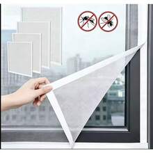 White Semi-Transparent Window Curtain, Enhanced Mosquito Net, Insect-Proof Window Door Curtain Mesh, Mesh Window Screen, Self-Adhesive Design, Easy To Install Without Drilling Holes; Available In Various Sizes. - Screen Windows - View 3