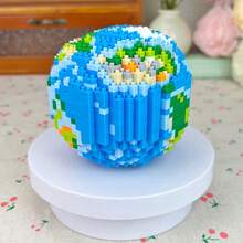 Pixel Earth Building Block Model, STEM Creative MOC Set – DIY Desktop Decor, Novelty Toy – Perfect Holiday And Birthday Gift For Boys And Girls Aged 8 And Up - Multicolor - View 4