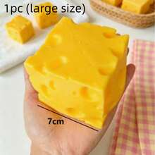 1pc Squeeze Cheese - Extra Large Soft Cheese Block | 4.25 Inch Giant Stress Ball - Sunny Day Entertainment - View 14