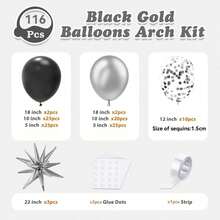116 Stück Galaxy Themen Party Dekorationsset, inklusive Ballon Bogen Kit, geeignet für 1. Geburtstag Party, Weltraum Themen Party, Galaxy Themen Geburtstag, Baby Shower Dekoration - Übersicht 6