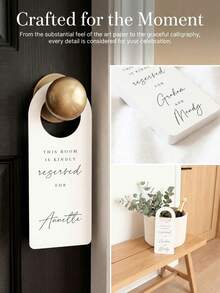 Label Gantungan Pintu dengan Nama Kustom yang Dipersonalisasi, Tanda Gagang Pintu Cetak Kustom, Label Kamar, Hadiah Hotel untuk Pengiring Pengantin, Acara Bridal Shower, Ulang Tahun - MultiWarna - View 6
