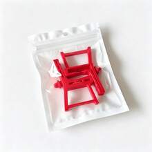 1 pieza Soporte de silla pequeño de doble color rojo y gris, soporte hueco ajustable portátil para escritorio, estante de almacenamiento, accesorios para cigarrillos, clip portacigarrillos - Ver 7