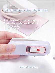 Mini Nail-Free Stapler, Portable Stapling Machine, No Staples Hand Stapler, Office School Learning Supplies For Students - Single Piece - View 8