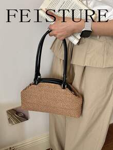 2026 Spring/Summer New Women's Woven Hard-Shell Handbag - Khaki - View 6