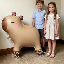 Capybara Shaped Rolling Walking Animal Balloon Toy For Kids, Outdoor Toy, New Year Holiday Christmas Gift Balloon - Multicolor - View 2