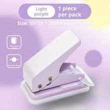 Mini Single Hole Puncher, Portable Handheld One Hole Paper Punch Can Punch 10 Sheets At Once, Small Round Hole Punch Tool For Loose Leaf Journal Planner Scrapbook Office School Stationery - A - View 6