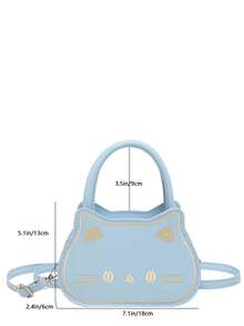 Cute Cat Shoulder Bag, Small Exquisite Fashion Versatile Bag, High-End Crossbody Bag For Girls - Blue - View 3