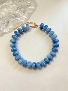 1pc Bohemian Style Red Acrylic Beaded Necklace, Multiple Colors Available, Suitable For Women's Summer Daily Wear Or Vacation - Multicolor - View 11