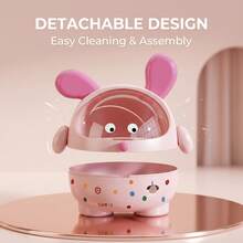 Cute Bunny Storage Box Gift For Girls, Kawaii Organizer With Dome Lid For Hair Accessories, Clips, Headbands And Bows, Large Capacity Dustproof Desktop Container For Bedroom Vanity, Birthday Gift For Daughter - View 4