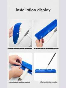 3/1pc Upgraded Thickened Microfiber Squeegee Cloth Cover, Coral Fleece High Absorbent Reusable Mop Pad, Dry & Wet Dual Use Dust Removal Floor Cleaning Replacement Pad - Upgraded and Thickened - View 5