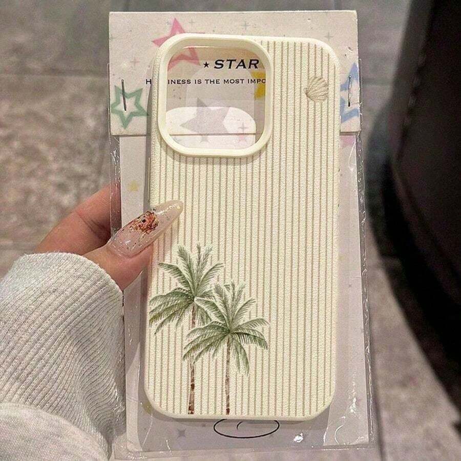 Funda para Celular con Estampado de Moda 20261pc, Material TPU, Diseño de Árbol de Rosa de Verano, Compatible con/Compatible con 17 Pro, Versión Internacional, No la Versión Nacional - Blanco 10 - Ver 1