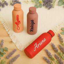 Custom Double-Wall Stainless Steel/Soda Water Bottle, Sports Water Cup, 500ml/17oz Customizable Name Insulated Tumbler, Suitable For School, Holiday And Birthday Gifts, Personalized Gift, Perfect For Outdoor Camping And Bridesmaid Gifts - Multicolor - View 7