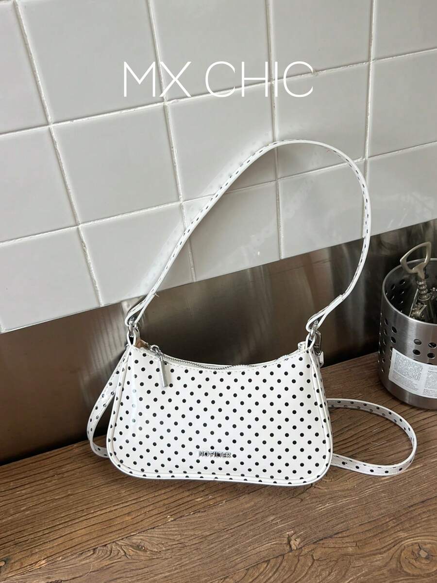 1pc Solid Color PU Leather Women's Shoulder Bag, Multifunctional Crossbody Bag, Suitable For Commuting, Adjustable Shoulder Strap - Beige - View 1