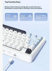 AULA F99 Max Mechanical Keyboard With Smart LCD Display, Tri-Mode 2.4G/Bluetooth/Wired Connection, Hot-Swappable Gasket Structure PBT Keycaps RGB Backlit Gaming Keyboard - View 12