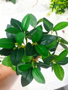 10/2pcs 12cm Mini Artificial Leaves Decoration, Suitable For Home New Year Decor, Outdoor Garden Wedding Bouquet, Living Room DIY Candy Box Wreath And Other Home Supplies, Artificial Flowers, Faux Plants, Autumn Decor, Room, Desk, Garden Decoration, Birthday Graduation Gift - Multicolor - View 10