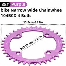 MOTSUV Mountain Bike 104BCD Chainring, Imported German Technology, Positive/Negative Teeth, 32T 34T 36T 38T - Multicolor - View 16