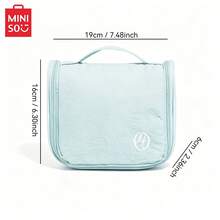 MINISO Multi-Function Hanging Travel Toiletry Bag, Portable Foldable Cosmetic Organizer With Multiple Mesh Pockets, Available In Various Colors, Suitable For Travel, Home, Daily Grooming And More, Essential Storage - Multicolor - View 3