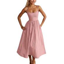 Women's Strapless, Plain-Colored Camisole Dress: Modern, Elegant, And Popular. - Hitam - View 5