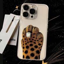 Ins Korean Diamond Ring Leopard Claw Phone Case, Suitable For Phone 17/17 Pro/17 Pro Max/16 Pro Max/16 Plus/16/15 Pro Max/15 Plus/15 Pro/15/14 Plus/14/14 Pro Max/13 Pro Max/12 Pro/13/11/12 Pro/14 Pro Birthday Graduation Anniversary Gift Phone Case - Multicolor - View 4