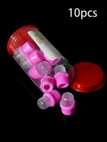 10 piezas/20 piezas/Juego de capuchones de silicona para quitar esmalte de uñas, capuchones de silicona rosa para quitar esmalte de uñas, separador de dedos para quitar esmalte de uñas, herramienta de manicura - Rosa - Ver 12