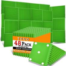 TOUO 8 Warna Panel Busa Akustik Berbentuk Baji, Paket 6-48 Buah, Bahan Perawatan Akustik Dinding Kedap Suara untuk Studio dan Home Theater - Baji - View 23