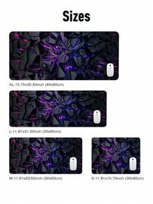 1pc Cyberpunk Large Keyboard & Mouse Pad | Waterproof, Non-Slip, Wear-Resistant Rubber Base | High-Definition 3D Print, Fade-Resistant | Suitable For Gaming, Desktop, Laptop, Desk Decor | E-Sports, Office, Student Tech Desktop Accessory | 4 Sizes Available (S/M/L/XL) - A - View 3