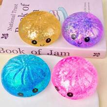 1 pièce (couleur aléatoire) Brioche réaliste, faveur de fête, dumpling pailleté coloré, balle anti-stress souple, jouet sensoriel, balle de pâte à presser lentement, brioche sans vapeur, décoration de bureau élastique, remplissage de sac cadeau, cadeau d'anniversaire, fournitures de fête, diverses couleurs et styles - Multicolore - Voir 5