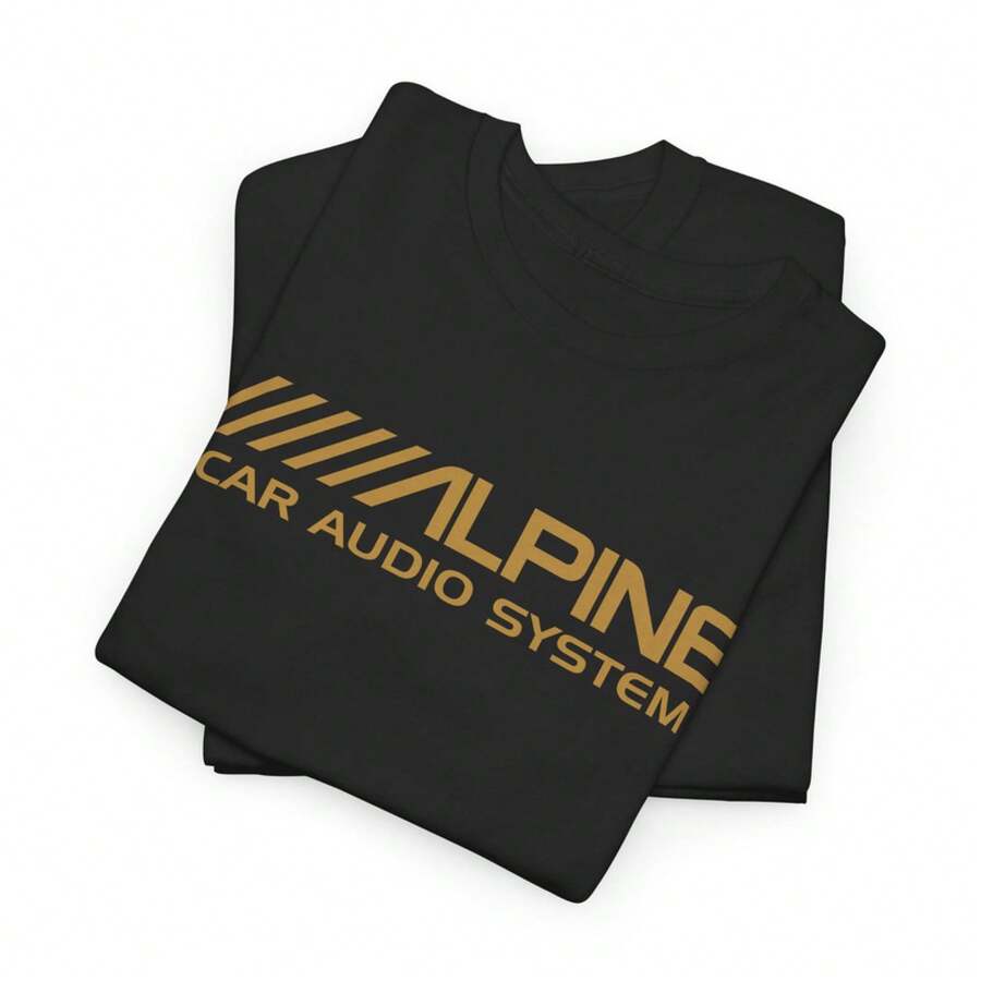 Alpine Car Audio Subwoofers Amps Men'S T-Shirts American Size Tee Shirt - 黑色 - 查看 1