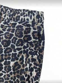 Men's Leopard Print Wide Leg Drawstring Loose Casual Outdoor Sports Streetwear Sweatpants - Black - View 7