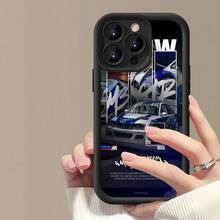 M3 GTR Racing Blue And White Phone Case. Compatible With Apple, , , And Honor Phones. Made Of TPU Silicone, They Offer Protection Against Bumps And Drops. Great Gift For Mom. - Black - View 1