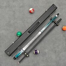 1pc 148cm American Billiard Cue, Medium Leather Tip, Cyan Geometric Print Non-Slip Texture Grip, Carbon Fiber Shaft, Adjustable Weight, Suitable For Home And Club Practice - Blue - View 7